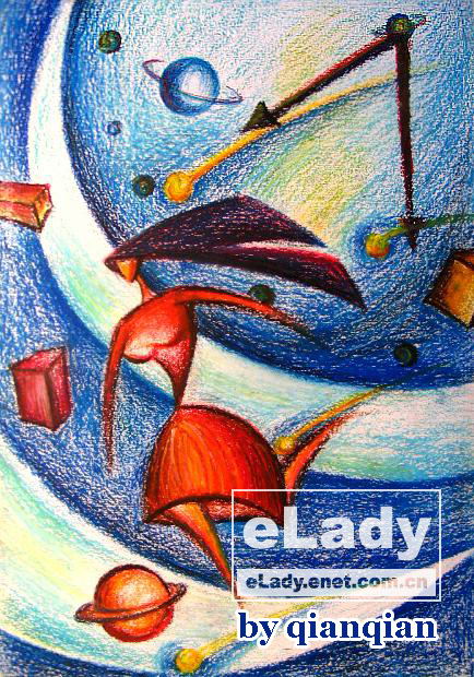 一个女人在时间面前的表演